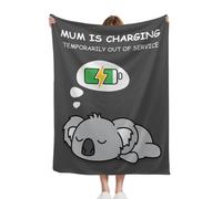Kendt Mum is Charging Blanket 60"x50",Gifts for Mum,Birthday Gifts for Mummy,Best Mum Ever Gifts,Mother Birthday Gifts,Gifts for Mother on Mothers Day,Christmas(Koala)