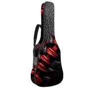 KengjuTesu 43 Inch Acoustic Guitar Soft Case with Backpack Strap and 2 Pockets Black Baseball Stitches, No Padding Backpack Waterproof Oxford Cloth Bass Guitar Gig Bag for Classical Guitars