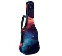 KengjuTesu 43 Inch Acoustic Guitar Soft Case with Backpack Strap and 2 Pockets Enchanted Galaxy, No Padding Backpack Waterproof Oxford Cloth Bass Guitar Gig Bag for Classical Guitars