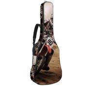 KengjuTesu 43 Inch Acoustic Guitar Soft Case with Backpack Strap and 2 Pockets Motorcycle Riding Cool, No Padding Backpack Waterproof Oxford Cloth Bass Guitar Gig Bag for Classical Guitars