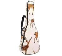 KengjuTesu 43 Inch Acoustic Guitar Soft Case with Backpack Strap and 2 Pockets Sika Deer, No Padding Backpack Waterproof Oxford Cloth Bass Guitar Gig Bag for Classical Guitars