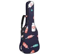 KengjuTesu 43 Inch Acoustic Guitar Soft Case with Padding, Waterproof Oxford Bass Backpack Guitar Gig Bag for Classical Guitars,Medicine Picture