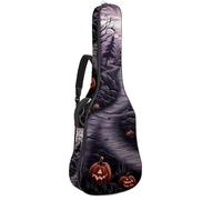 KengjuTesu 43 Inch Acoustic Guitar Soft Case with Padding, Waterproof Oxford Bass Backpack Guitar Gig Bag for Classical Guitars,Halloween Cemetery Y