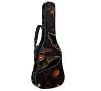 KengjuTesu 43 Inch Acoustic Guitar Soft Case with Padding, Waterproof Oxford Bass Backpack Guitar Gig Bag for Classical Guitars,Halloween Witch Hat a