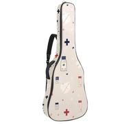 KengjuTesu 43 Inch Acoustic Guitar Soft Case with Padding, Waterproof Oxford Bass Backpack Guitar Gig Bag for Classical Guitars,Medicine Printing