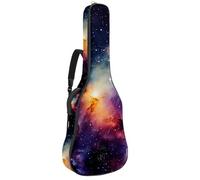 KengjuTesu 43 Inch Acoustic Guitar Soft Case with Padding, Waterproof Oxford Bass Backpack Guitar Gig Bag for Classical Guitars,Super Milky Way Stars