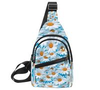 KengjuTesu Blue Flesh Magritte Crossbody Sling Backpack Sling Bag for Workout Running Traveling Hiking, Crossbody Fanny Packs Chest Bag with Adjustable Strap for Women Men