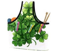 KengjuTesu Clover Leaves Yarn Bag, Crochet Bag and Tote Organizer, Twill Fabric Portable Yarn Storage Bags for Crochet Hooks, Crochet Accessories Knitting Bag for Crochet Lovers