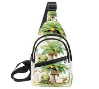 KengjuTesu Date Palm Iftar Cannon a Crossbody Sling Backpack Sling Bag for Workout Running Traveling Hiking, Crossbody Fanny Packs Chest Bag with Adjustable Strap for Women Men