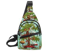 KengjuTesu Date Palm Iftar Cannon D Crossbody Sling Backpack Sling Bag for Workout Running Traveling Hiking, Crossbody Fanny Packs Chest Bag with Adjustable Strap for Women Men