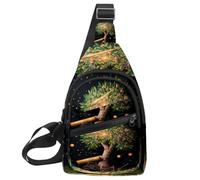 KengjuTesu Date Palm Iftar Cannon K Crossbody Sling Backpack Sling Bag for Workout Running Traveling Hiking, Crossbody Fanny Packs Chest Bag with Adjustable Strap for Women Men
