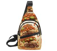 KengjuTesu Date Palm Iftar Cannon O Crossbody Sling Backpack Sling Bag for Workout Running Traveling Hiking, Crossbody Fanny Packs Chest Bag with Adjustable Strap for Women Men