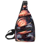 KengjuTesu Date Palm Iftar Cannon Q Crossbody Sling Backpack Sling Bag for Workout Running Traveling Hiking, Crossbody Fanny Packs Chest Bag with Adjustable Strap for Women Men