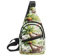 KengjuTesu Date Palm Iftar Cannon S Crossbody Sling Backpack Sling Bag for Workout Running Traveling Hiking, Crossbody Fanny Packs Chest Bag with Adjustable Strap for Women Men