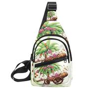 KengjuTesu Date Palm Iftar Cannon Z Crossbody Sling Backpack Sling Bag for Workout Running Traveling Hiking, Crossbody Fanny Packs Chest Bag with Adjustable Strap for Women Men