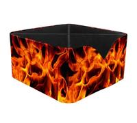 KengjuTesu Fire Dragon Flame Danger Burn Desktop Organizer Pen Holder, Rectangular Pencil Cup for Office, Study and Makeup Stations