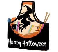 KengjuTesu Happy Halloween Witch Yarn Bag, Crochet Bag and Tote Organizer, Twill Fabric Portable Yarn Storage Bags for Crochet Hooks, Crochet Accessories Knitting Bag for Crochet Lovers
