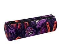 KengjuTesu PU Leather Pencil Case, Pencil Pouch with Zipper, Halloween Zombie Hands B Pen Bag Office Supplies Stationery Organizer for Teens Girls Student Adults