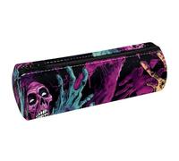 KengjuTesu PU Leather Pencil Case, Pencil Pouch with Zipper, Halloween Zombie Hands C Pen Bag Office Supplies Stationery Organizer for Teens Girls Student Adults