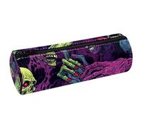 KengjuTesu PU Leather Pencil Case, Pencil Pouch with Zipper, Halloween Zombie Hands D Pen Bag Office Supplies Stationery Organizer for Teens Girls Student Adults