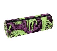 KengjuTesu PU Leather Pencil Case, Pencil Pouch with Zipper, Halloween Zombie Hands F Pen Bag Office Supplies Stationery Organizer for Teens Girls Student Adults