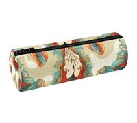 KengjuTesu PU Leather Pencil Case, Pencil Pouch with Zipper, Praying Hands K Pen Bag Office Supplies Stationery Organizer for Teens Girls Student Adults