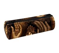 KengjuTesu PU Leather Pencil Case, Pencil Pouch with Zipper, Praying Hands L Pen Bag Office Supplies Stationery Organizer for Teens Girls Student Adults