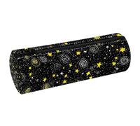 KengjuTesu PU Leather Pencil Case, Pencil Pouch with Zipper, Spiral Designs Cosmic Theme Pen Bag Office Supplies Stationery Organizer for Teens Girls Student Adults