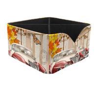 KengjuTesu Rome Vintage Car Desktop Organizer Pen Holder, Rectangular Pencil Cup for Office, Study and Makeup Stations