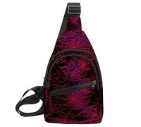 KengjuTesu Scary Halloween Spider Web Crossbody Sling Backpack Sling Bag for Workout Running Traveling Hiking, Crossbody Fanny Packs Chest Bag with Adjustable Strap for Women Men