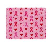 KengjuTesu Small Mouse Pad Desk Pad, Office Mouse Mat Non-Slip Rubber Base, Mousepad for Computer Laptop 28x22cm,Bows Pink Love Hearts