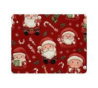 KengjuTesu Small Mouse Pad Desk Pad, Office Mouse Mat Non-Slip Rubber Base, Mousepad for Computer Laptop 28x22cm,Christmas Santa Candy Canes
