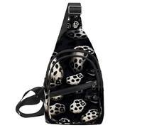 KengjuTesu Spotted Dog Paw Prints Crossbody Sling Backpack Sling Bag for Workout Running Traveling Hiking, Crossbody Fanny Packs Chest Bag with Adjustable Strap for Women Men