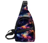 KengjuTesu Super Milky Way Stars Crossbody Sling Backpack Sling Bag for Workout Running Traveling Hiking, Crossbody Fanny Packs Chest Bag with Adjustable Strap for Women Men