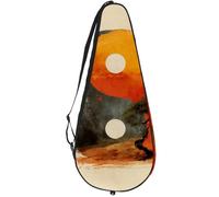 KengjuTesu Tennis Racket Cover with Adjustable Shoulder Strap, Tennis Bag Racquet Cover Holder for Beginner Tennis Players,Treen Yin and Yang