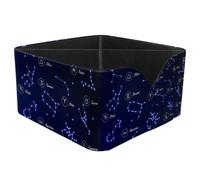 KengjuTesu Twelve Constellations in the Night Sky Desktop Organizer Pen Holder, Rectangular Pencil Cup for Office, Study and Makeup Stations