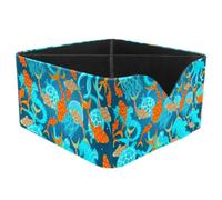 KengjuTesu under the Sea Desktop Organizer Pen Holder, Rectangular Pencil Cup for Office, Study and Makeup Stations