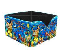 KengjuTesu under Water Fishes in Ocean Sea Tropical. Desktop Organizer Pen Holder, Rectangular Pencil Cup for Office, Study and Makeup Stations