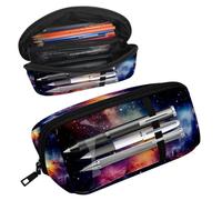KengjuTesu Waterproof Pencil Case, Super Milky Way Stars Pen Bag with Zipper, Pencil Pouch Office Supplies Stationery Organizer for Teens Girls Student Adults