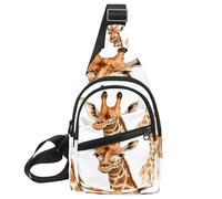 KengjuTesu Wild Giraffes W Crossbody Sling Backpack Sling Bag for Workout Running Traveling Hiking, Crossbody Fanny Packs Chest Bag with Adjustable Strap for Women Men