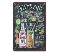 kengtou Vintage Bar Metal Tin Sign Retro Cocktail Wall Decor Man Cave Wall Sign