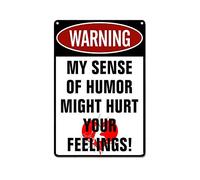 kengtou Warning Tin Signs,Metal Tin Sign for Men Women,Wall Decor for Bars,Club, Restaurants,Cafes Pubs 12x16 Inch