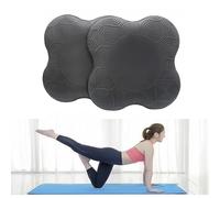 Kenhihi Yoga Knee Guards (Set of 2) - Male and Female Yoga Props and Accessories for Fitness, Travel, Meditation, Kneeling, Balance, Floor, Pilates Pads for Knee and Elbow (black)