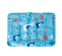 Keninll Dog Cooling Mat, self-cooling pet summer cooling mat, indoor outdoor car seat, anti-scratch for cats and dogs machine washable, colourful animals Underwater world 60×90cm