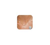 Kenivira S925 Silver Initial Necklace,Sterling Silver E Initial Necklace for Women,Dainty Tiny Initial Pendant Necklace for Women Girls for Christmas Birthday