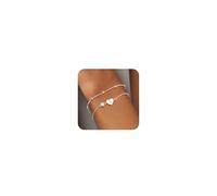 KENIY A-Z Initial Bracelets for Women Girls,Layered S925 Sterling Silver Bracelet Personalised Letter Birthday Gifts