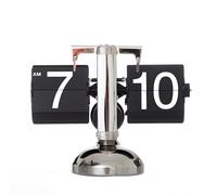 KENJIEY Retro Flip Down Clock, Mechanical Digital Flip Desk Clock with Internal Gear Operation, Battery Powered for Home Office Decor