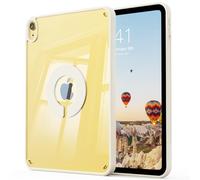KenKe Clear Case for iPad A16 11th Generation 2025 11-inch/10th Generation 2022 10.9 inch, Magnetic Attraction Lightweight Cover, Transparent Hard Acrylic Back, Shockproof Impact Resistant,White Cream