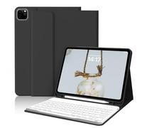kenke Keyboard Case for iPad Pro 11 Inch 4th/3rd /2nd Generation (2022/2021/2020), Detachable Wireless Bluetooth Keyboard, Stand Folio Cover with Pencil Holder, Auto Sleep/Wake, Black