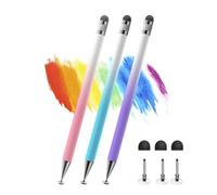 Kenkor Stylus Pens for Touch Screens, 2-in-1 Universal Tablet Pen for iPad Pencil, Stylus for Switch/iPad/iPhone/Android/Samsung Galaxy/Surface/HUAWEI/VIVO/OPPO, All Touch Screens (Blue Purple Pink)